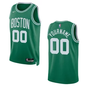 Custom Kelly Green Icon Edition 2022-23 Boston Celtics Swingman Jersey - 49Native