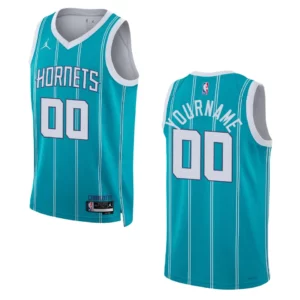 Custom Teal Icon Edition 2022-23 Charlotte Hornets Swingman Jersey - 49Native