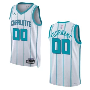 Custom White Association Edition 2022-23 Charlotte Hornets Swingman Jersey - 49Native