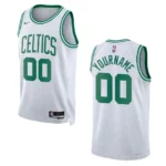 Custom White Association Edition 2022-23 Boston Celtics Swingman Jersey - 49Native
