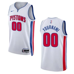 Custom White Association Edition 2022-23 Detroit Pistons Swingman Jersey - 49Native