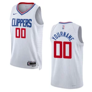 Custom White Association Edition 2022-23 Los Angeles Clippers Swingman Jersey - 49Native