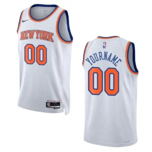 Custom White Association Edition 2022-23 New York Knicks Swingman Jersey - 49Native