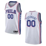 Custom White Association Edition 2022-23 Philadelphia 76ers Swingman Jersey - 49Native