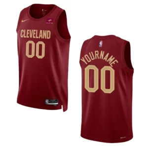 Custom Wine Icon 2022-23 Cleveland Cavaliers Swingman Jersey - 49Native