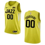 Custom Yellow Icon Edition 2022-23 Utah Jazz Swingman Jersey - 49Native