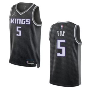 De'Aaron Fox Black Statement Edition 2022-23 Sacramento Kings Swingman Jersey - 49Native