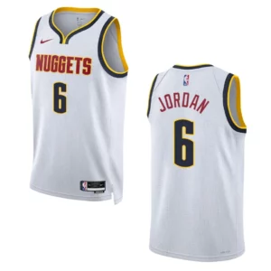 DeAndre Jordan White Association Edition 2022-23 Denver Nuggets Swingman Jersey - 49Native