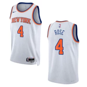 Derrick Rose White Association Edition 2022-23 New York Knicks Swingman Jersey - 49Native