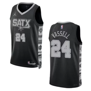 Devin Vassell Black Statement Edition 2022-23 San Antonio Spurs Swingman Jersey - 49Native