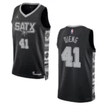 Gorgui Dieng Black Statement Edition 2022-23 San Antonio Spurs Swingman Jersey - 49Native