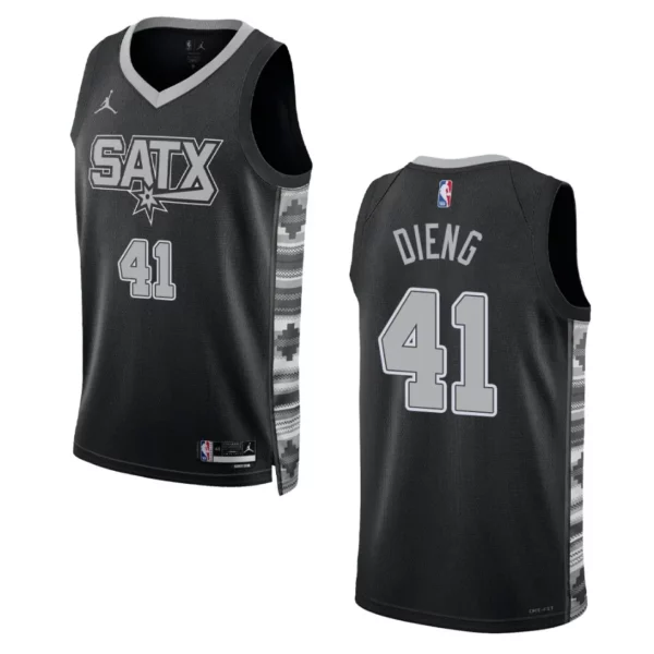 Gorgui Dieng Black Statement Edition 2022-23 San Antonio Spurs Swingman Jersey - 49Native