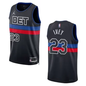 Jaden Ivey Black Statement Edition 2022-23 Detroit Pistons Swingman Jersey - 49Native