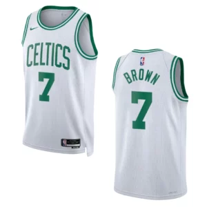 Jaylen Brown White Association Edition 2022-23 Boston Celtics Swingman Jersey - 49Native