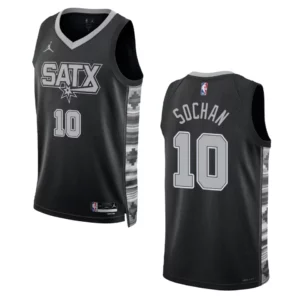 Jeremy Sochan Black Statement Edition 2022-23 San Antonio Spurs Swingman Jersey - 49Native
