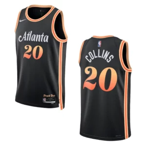 John Collins Black City Edition 2022-23 Atlanta Hawks Swingman Jersey - 49Native
