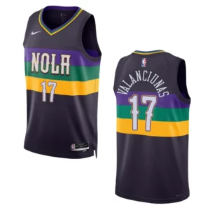 Jonas Valanciunas Purple City Edition 2022-23 New Orleans Pelicans Swingman Jersey - 49Native