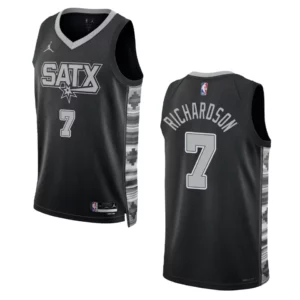 Josh Richardson Black Statement Edition 2022-23 San Antonio Spurs Swingman Jersey - 49Native