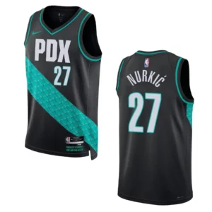 Jusuf Nurkic Black City Edition 2022-23 Portland Trail Blazers Swingman Jersey - 49Native