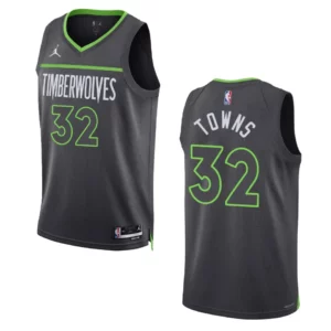 Karl-Anthony Towns Black Statement Edition 2022-23 Minnesota Timberwolves Swingman Jersey - 49Native