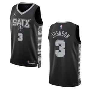 Keldon Johnson Black Statement Edition 2022-23 San Antonio Spurs Swingman Jersey - 49Native