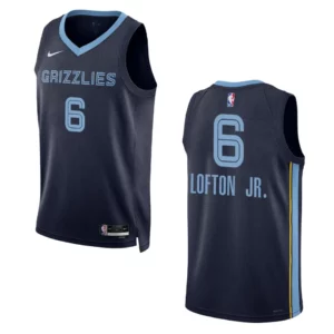Kenneth Lofton Jr. Navy Icon Edition 2022-23 Memphis Grizzlies Swingman Jersey - 49Native
