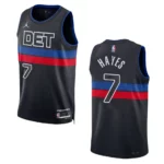 Killian Hayes Black Statement Edition 2022-23 Detroit Pistons Swingman Jersey - 49Native
