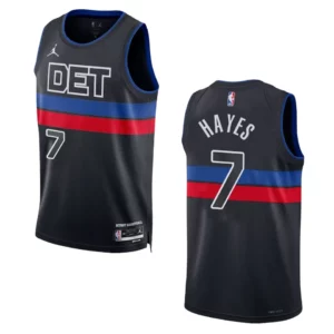 Killian Hayes Black Statement Edition 2022-23 Detroit Pistons Swingman Jersey - 49Native