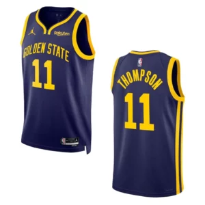 Klay Thompson Navy Statement Edition 2022-23 Golden State Warriors Swingman Jersey - 49Native