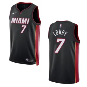 Kyle Lowry Black Icon Edition 2022-23 Miami Heat Swingman Jersey - 49Native