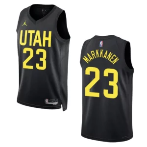 Lauri Markkanen Black Statement Edition 2022-23 Utah Jazz Swingman Jersey - 49Native