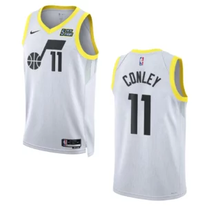 Mike Conley White Association Edition 2022-23 Utah Jazz Swingman Jersey - 49Native