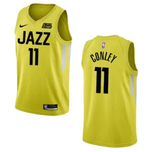 Mike Conley Yellow Icon Edition 2022-23 Utah Jazz Swingman Jersey - 49Native