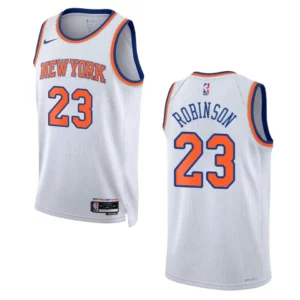 Mitchell Robinson White Association Edition 2022-23 New York Knicks Swingman Jersey - 49Native