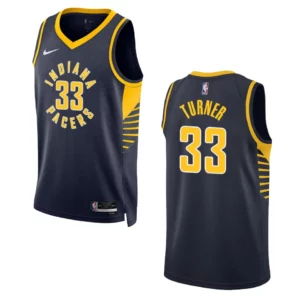 Myles Turner Navy Icon Edition 2022-23 Indiana Pacers Swingman Jersey - 49Native