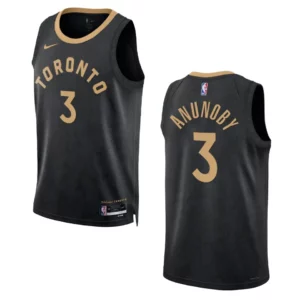 OG Anunoby Black City Edition 2022-23 Toronto Raptors Swingman Jersey - 49Native