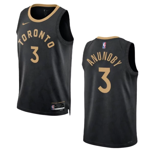 OG Anunoby Black City Edition 2022-23 Toronto Raptors Swingman Jersey - 49Native