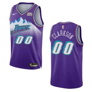 2022-23 Utah Jazz Jordan Clarkson Classic Edition Swingman Purple Jersey - 49Native