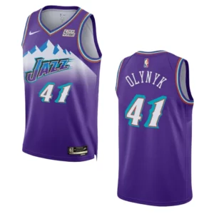 2022-23 Utah Jazz Kelly Olynyk Classic Edition Swingman Purple Jersey - 49Native