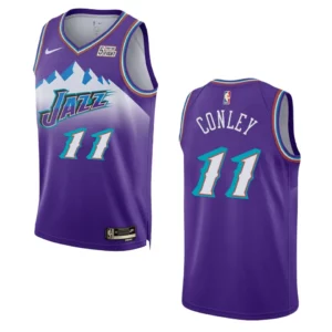 2022-23 Utah Jazz Mike Conley Classic Edition Swingman Purple Jersey - 49Native