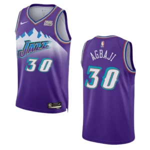 2022-23 Utah Jazz Ochai Agbaji Classic Edition Swingman Purple Jersey - 49Native