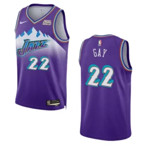2022-23 Utah Jazz Rudy Gay Classic Edition Swingman Purple Jersey - 49Native