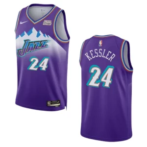 2022-23 Utah Jazz Walker Kessler Classic Edition Swingman Purple Jersey - 49Native