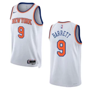 RJ Barrett White Association Edition 2022-23 New York Knicks Swingman Jersey - 49Native