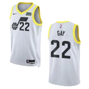 Rudy Gay White Association Edition 2022-23 Utah Jazz Swingman Jersey - 49Native