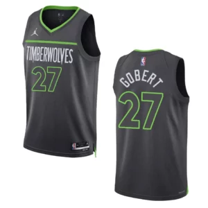 Rudy Gobert Black Statement Edition 2022-23 Minnesota Timberwolves Swingman Jersey - 49Native