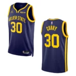 Stephen Curry Navy Statement Edition 2022-23 Golden State Warriors Swingman Jersey - 49Native