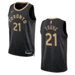 Thaddeus Young Black City Edition 2022-23 Toronto Raptors Swingman Jersey - 49Native