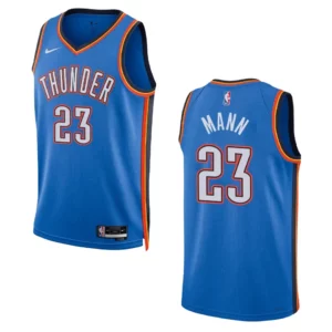 Tre Mann Blue Icon Edition 2022-23 Oklahoma City Thunder Swingman Jersey - 49Native