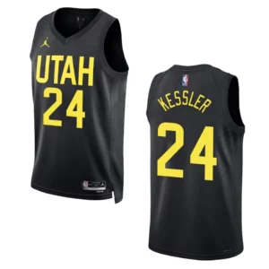 Walker Kessler Black Statement Edition 2022-23 Utah Jazz Swingman Jersey - 49Native